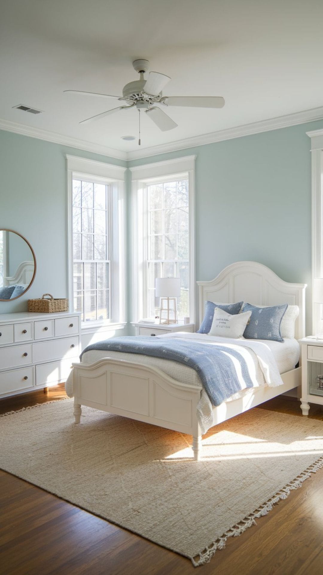 bedroom pastel blue
