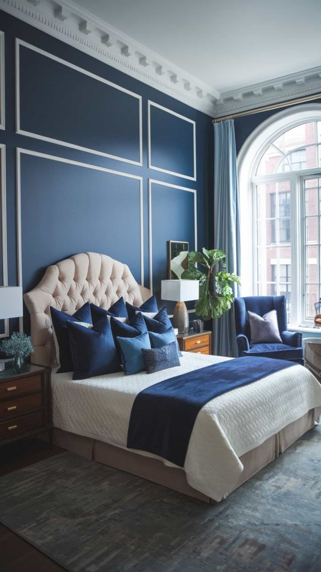 blue bedroom elegant designed