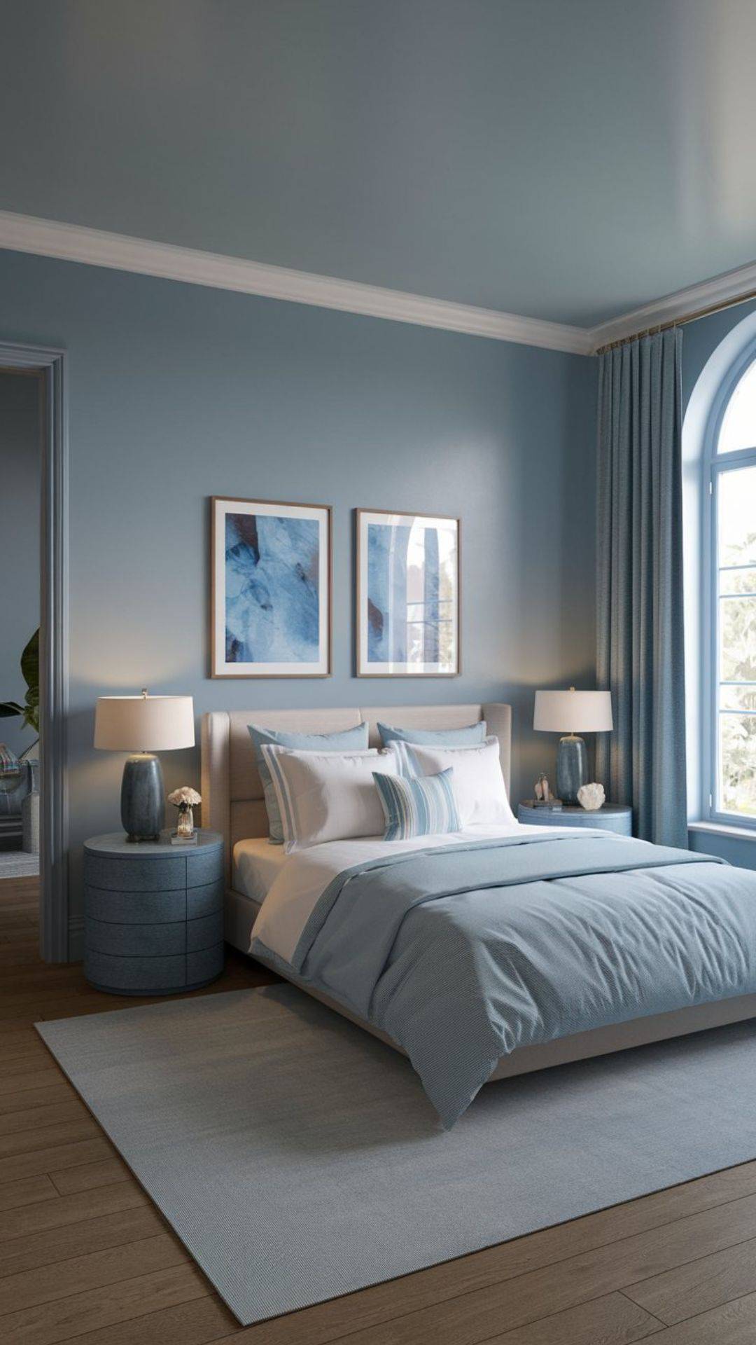 blue bedroom serene blue