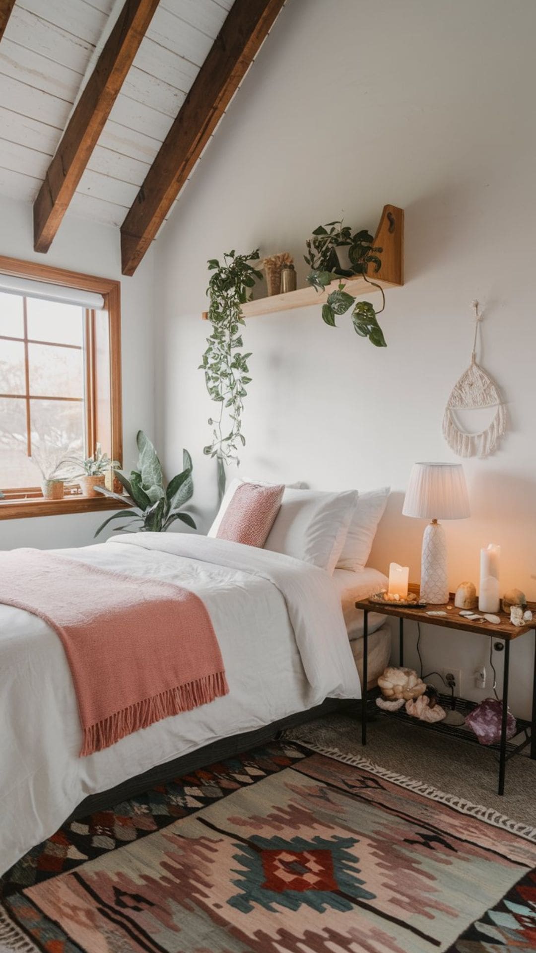 boho witchy bedroom crystal decor