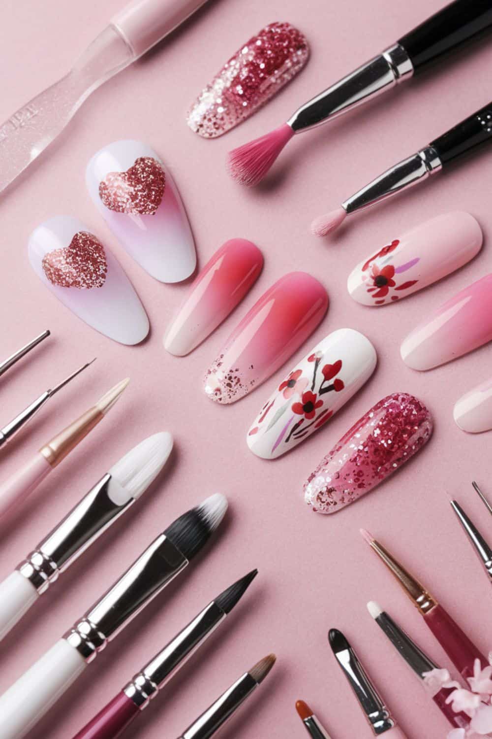 valentines day nails 5