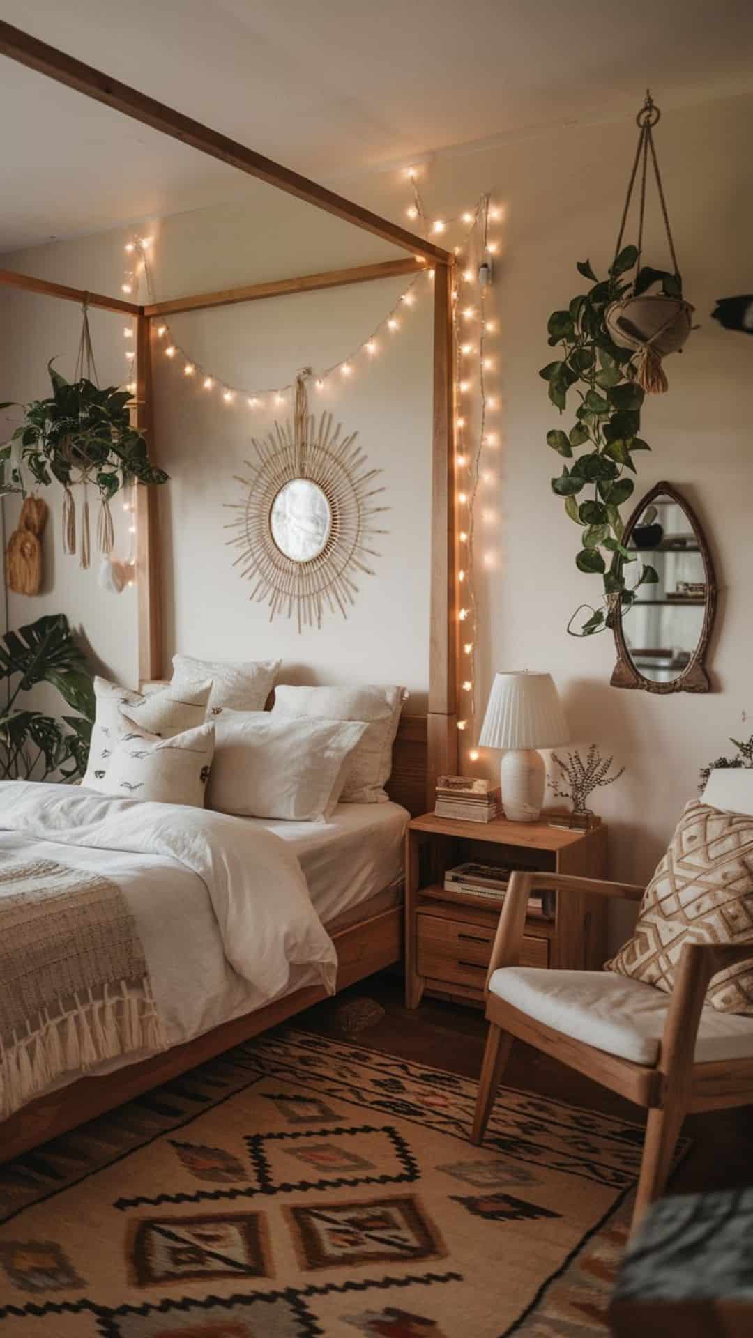 witchy bedroom wood accents