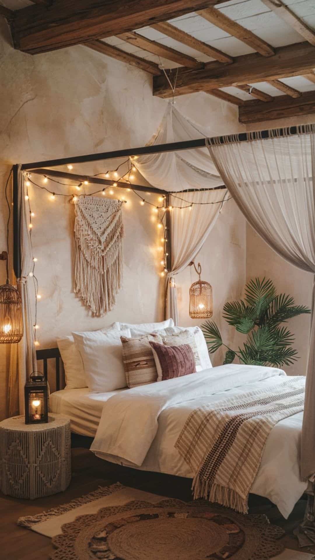 witchy bedroom bed lighting