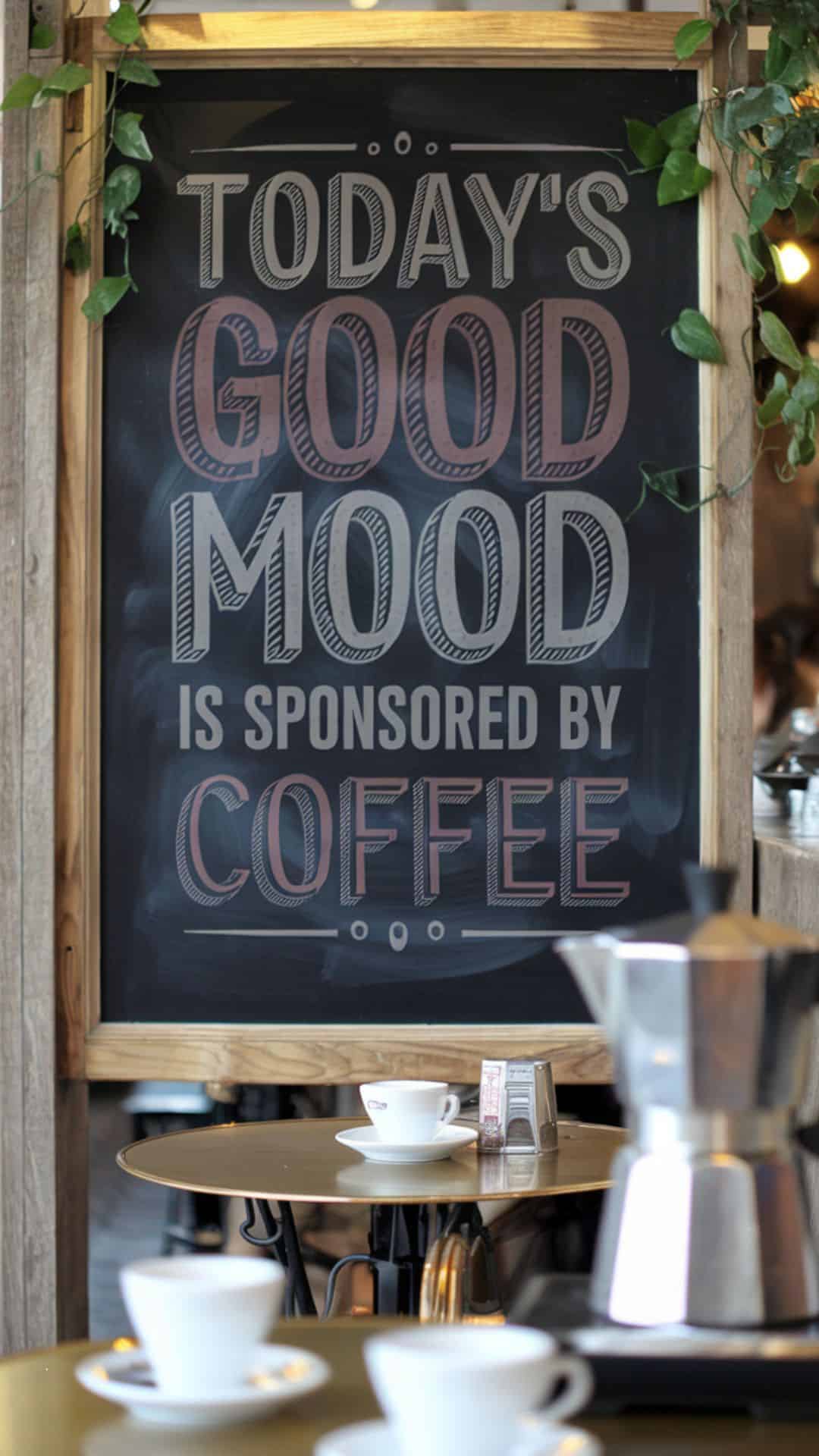 good mood sponsored by coffee