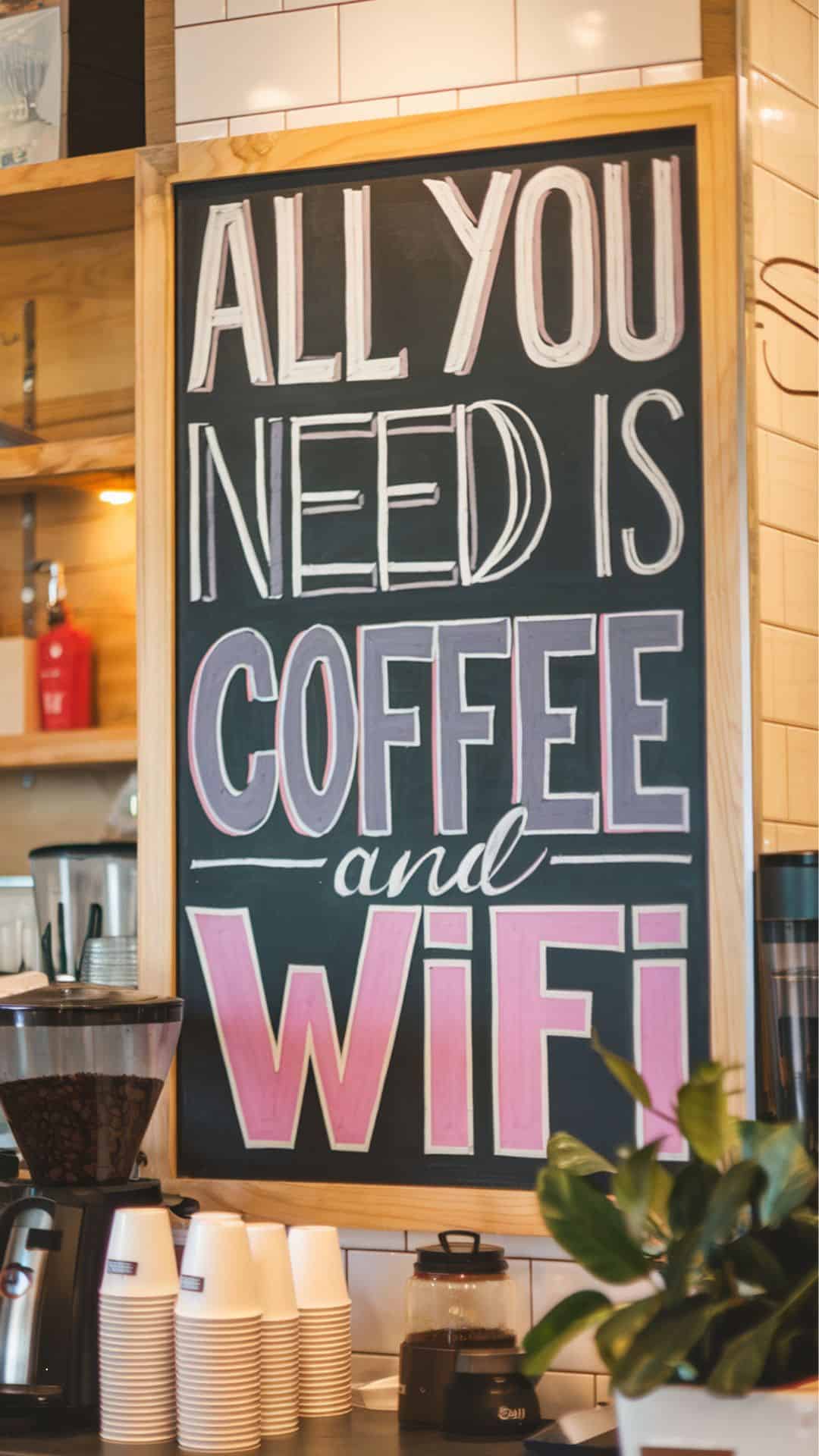you need coffee and wifi