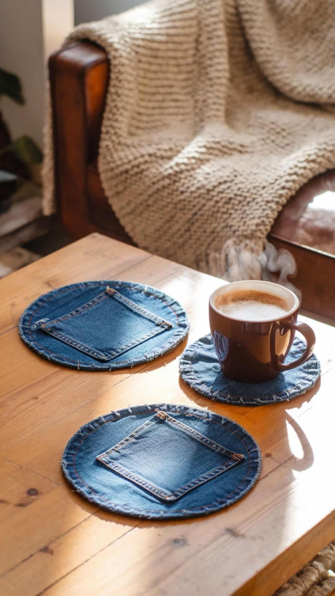 denim coasters