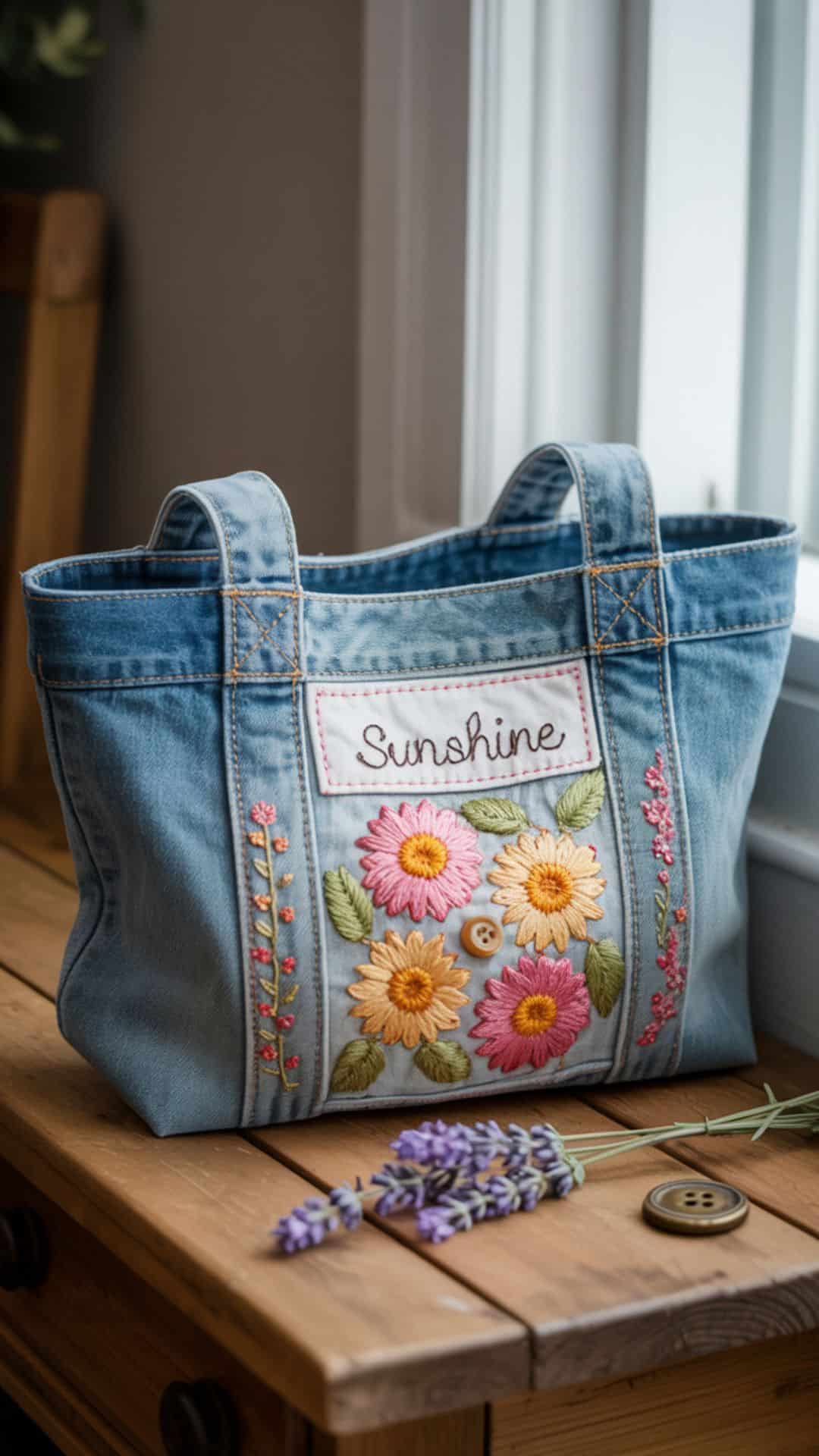 diy jean tote bag customization 1