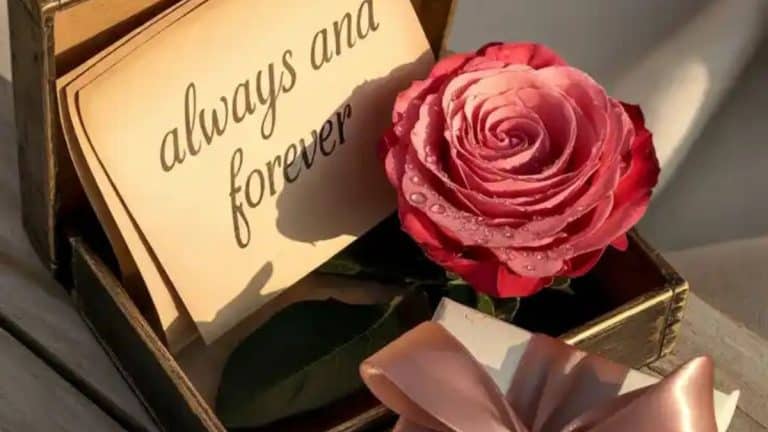 relationship gifts hand written note rose and boxed gift