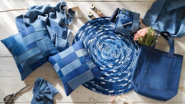 repurpose old jeans a selection of denim items made from old jeans