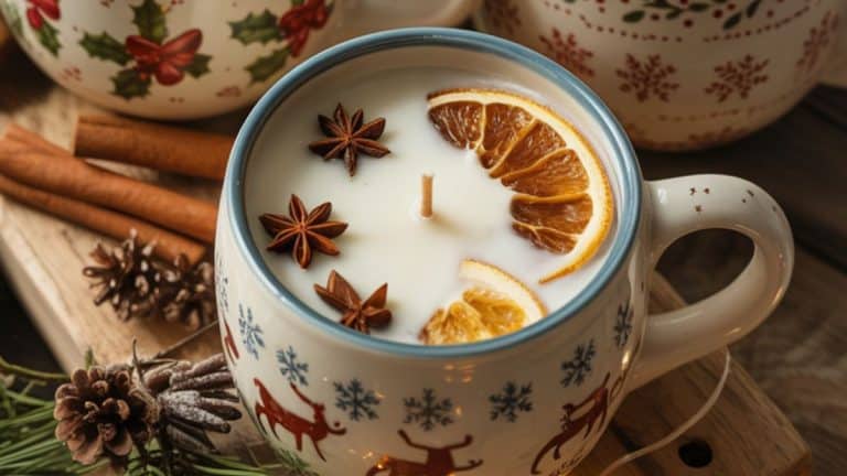 christmas mug candles