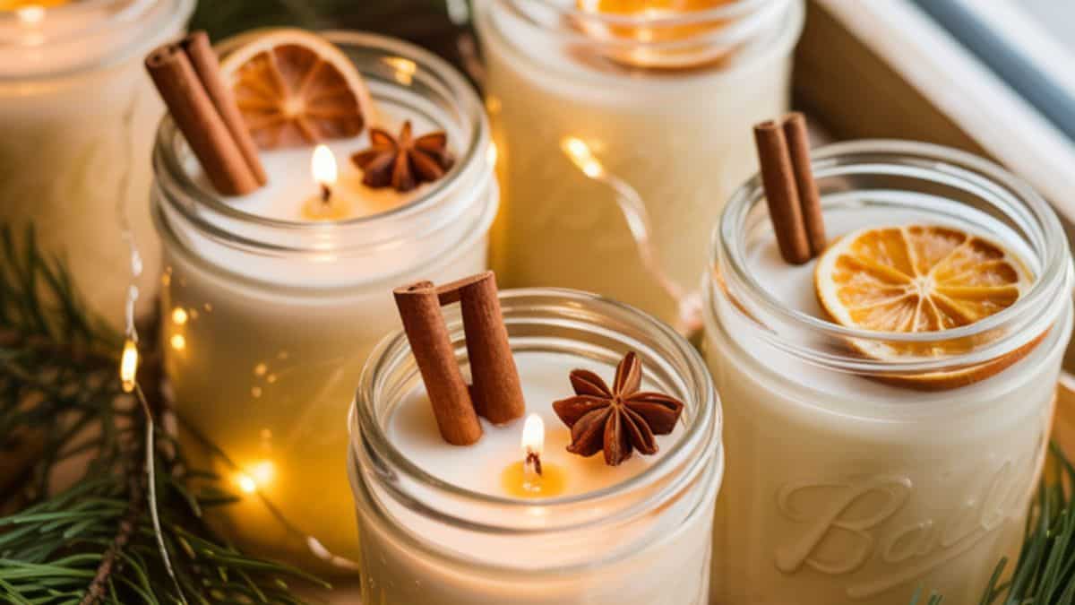 christmas scent soy wax candles