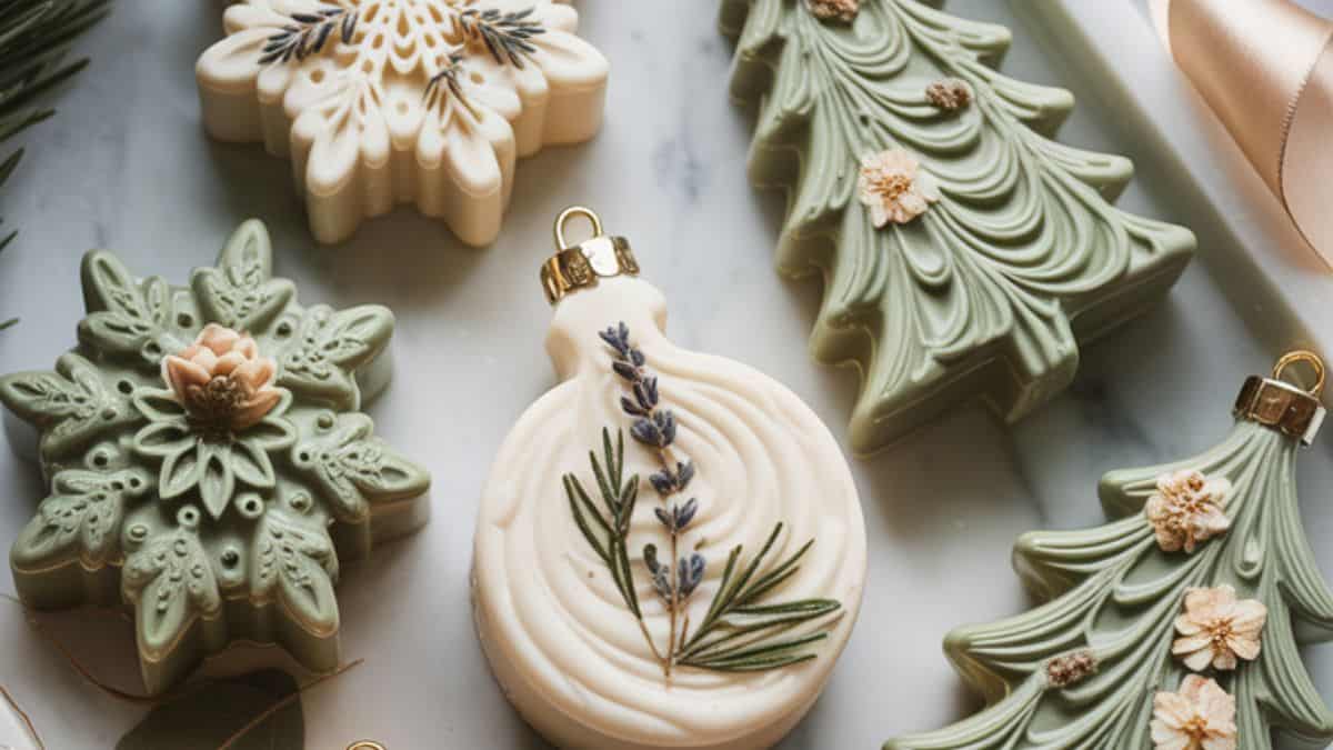 elegant christmas soaps