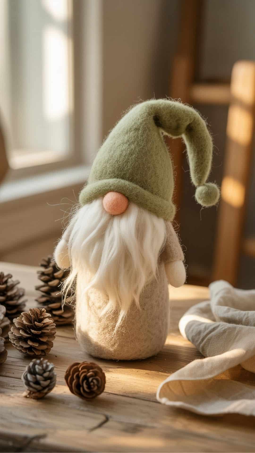 felted woolbBall gnome