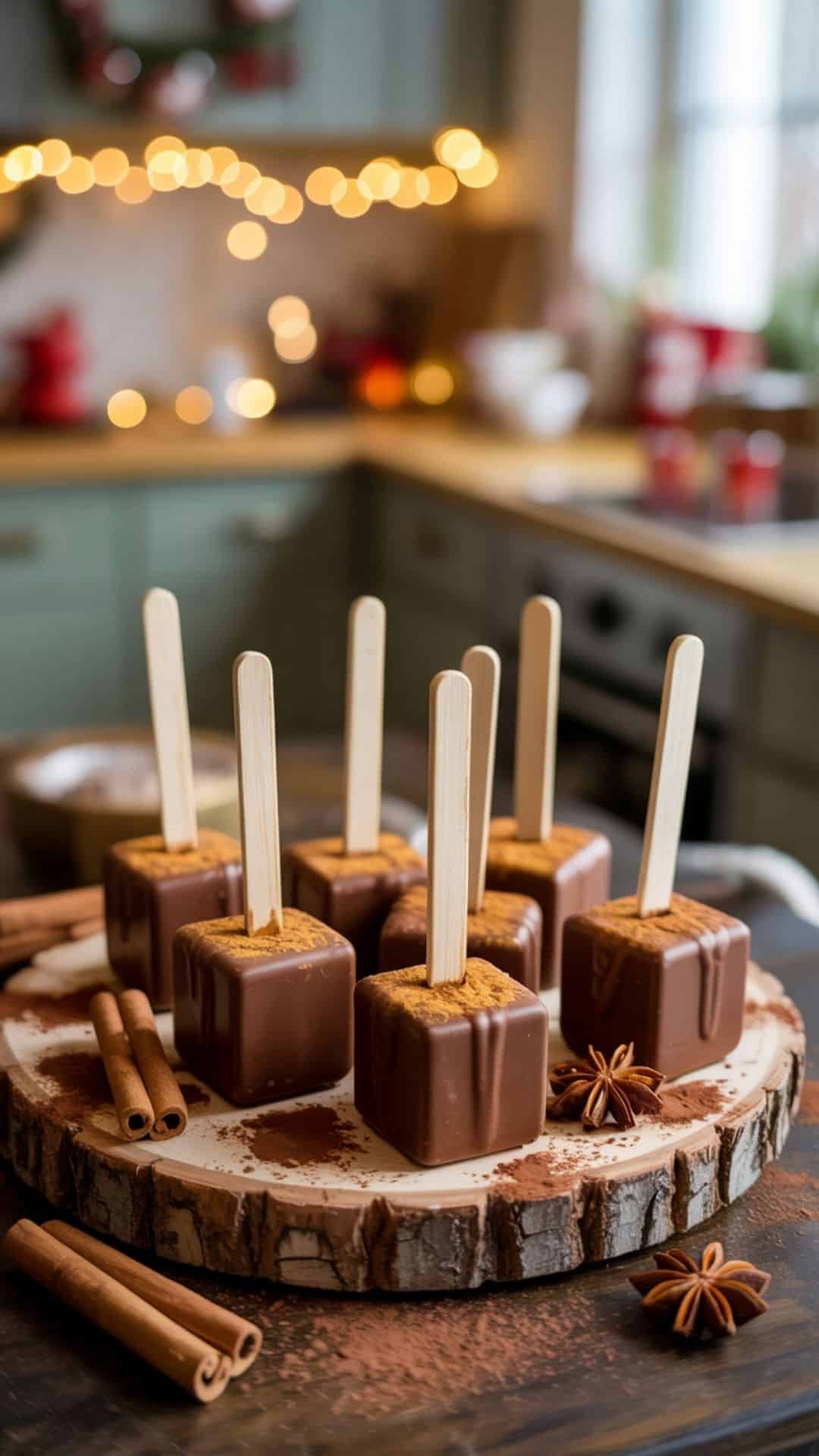 gingerbread hot chocolate sticks
