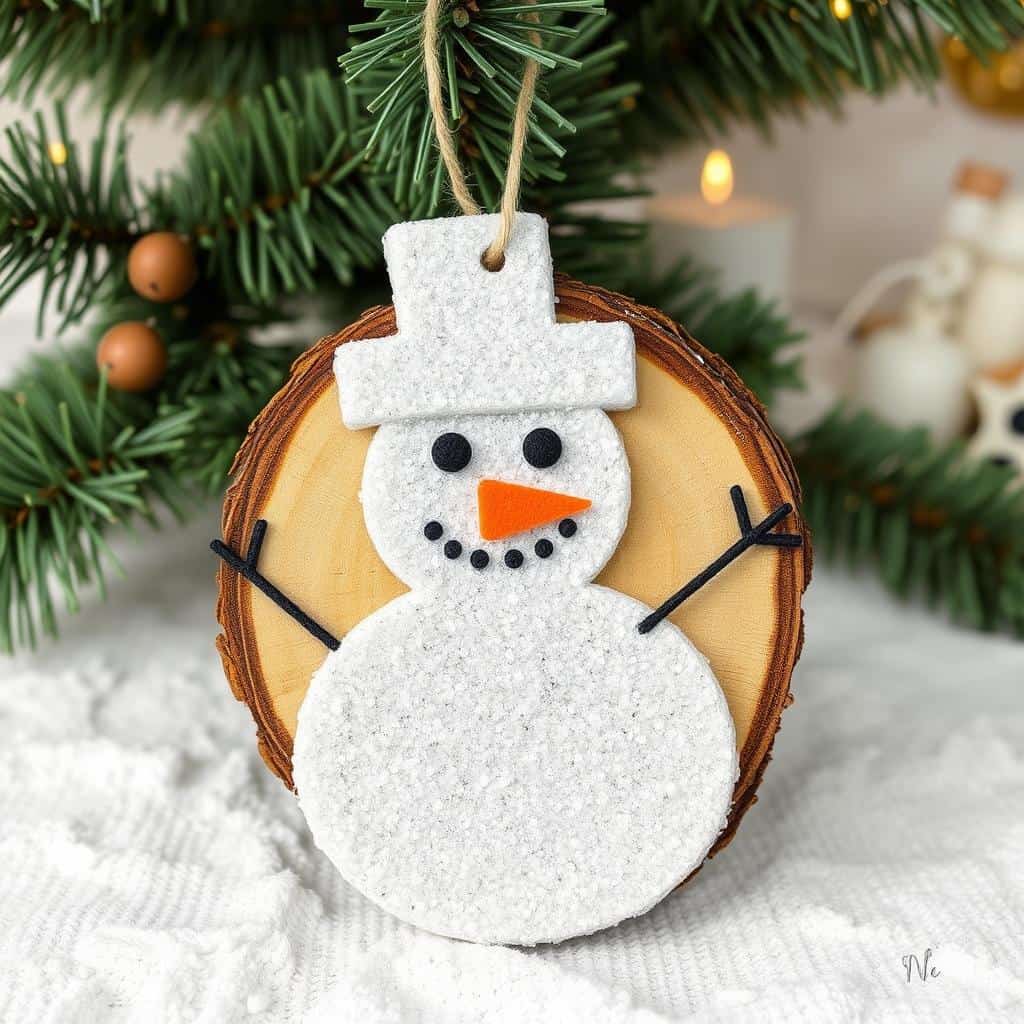 glitter foam snowman