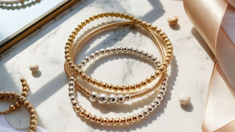 selection of minimalist beaded bracelets