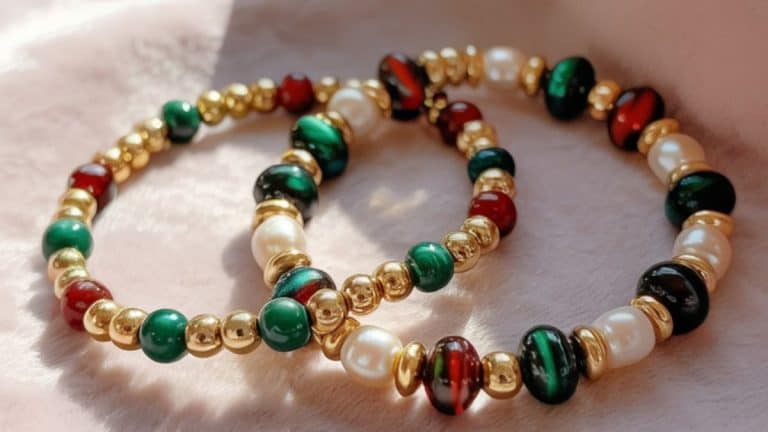 Minimalist Christmas Beaded Bracelets