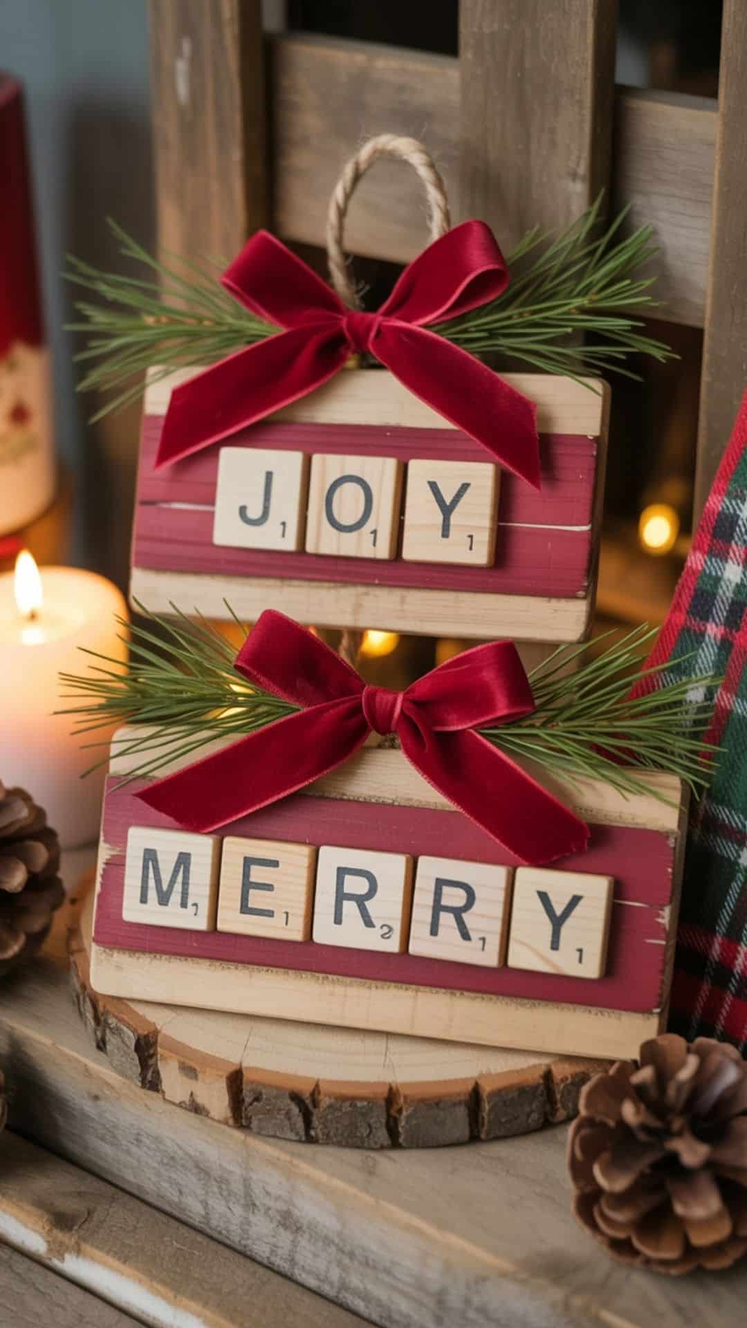 scrabble tile ornaments