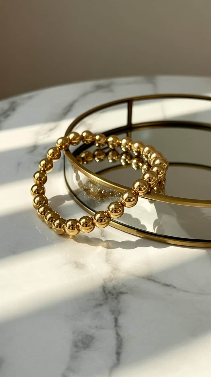 single bead strand bracelet