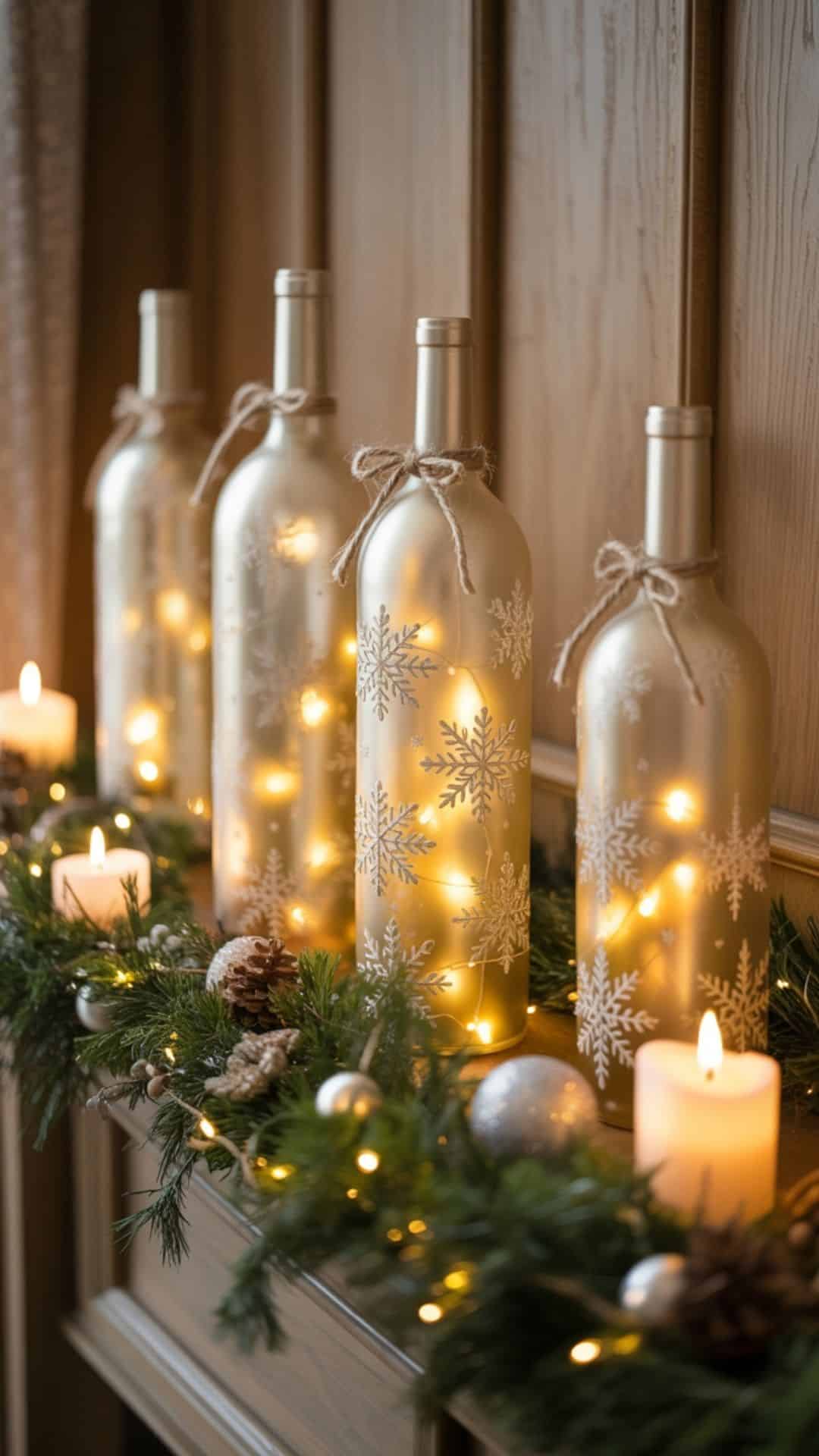 wine bottle light decor