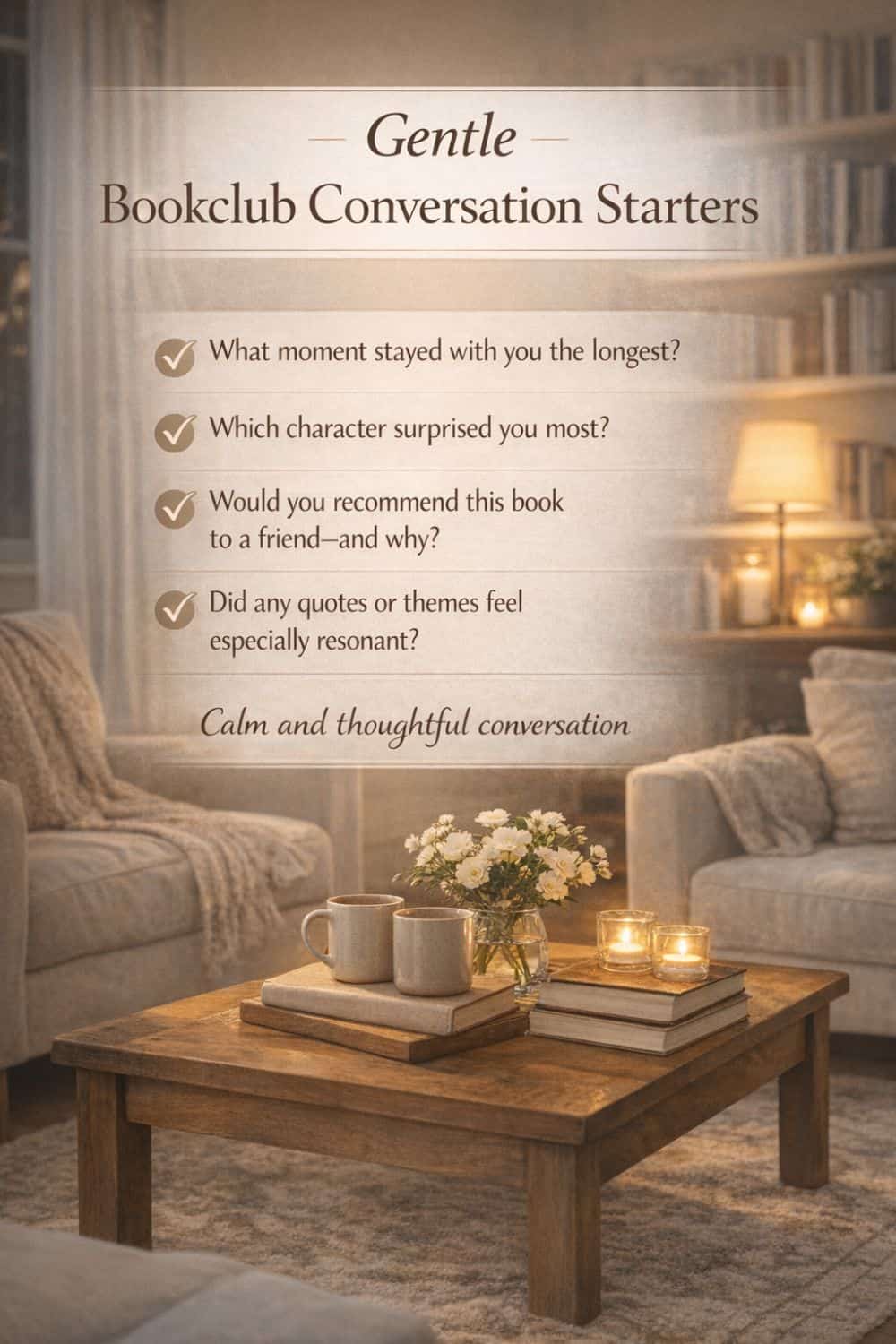 book club conversation starter list
