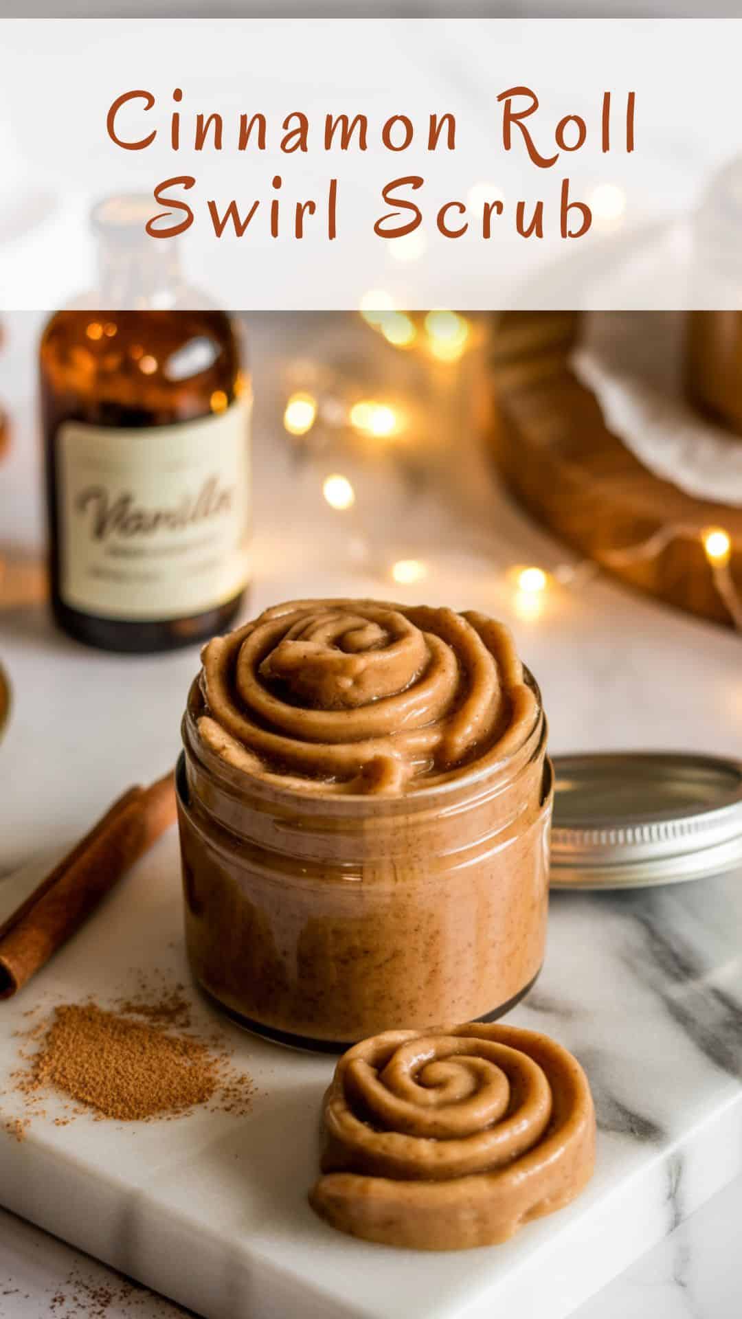 cinnamon roll swirl scrub