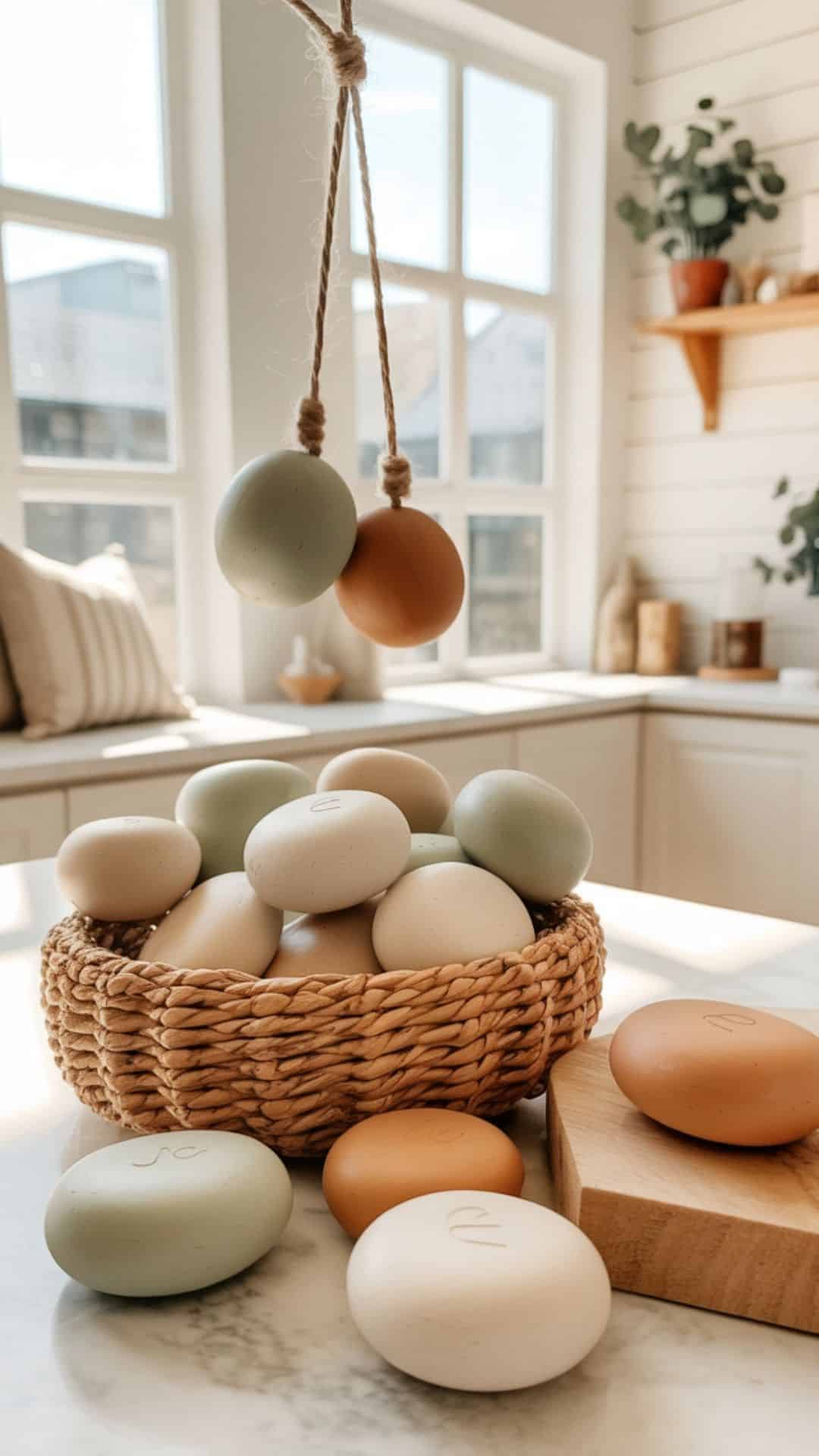 displaying clay stones