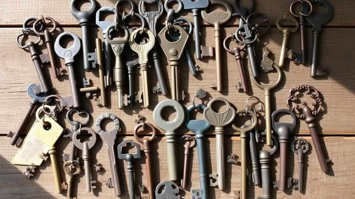 selection of vintage keys