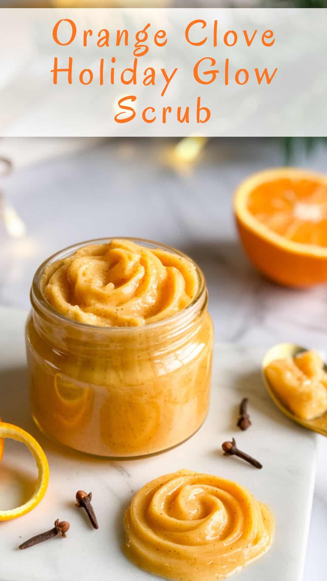 orange clove holiday glow scrub