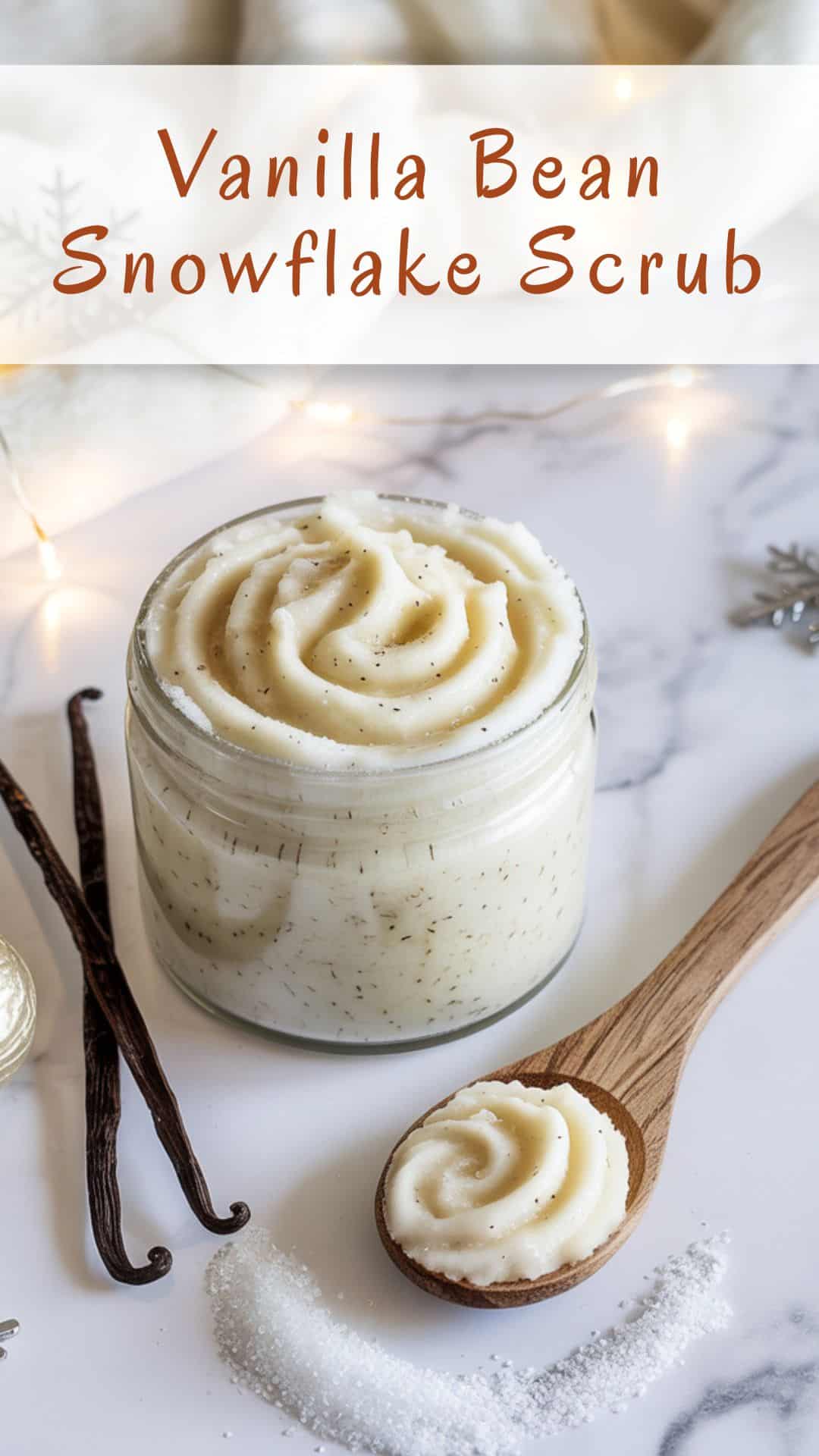 vanilla bean snowflake scrub