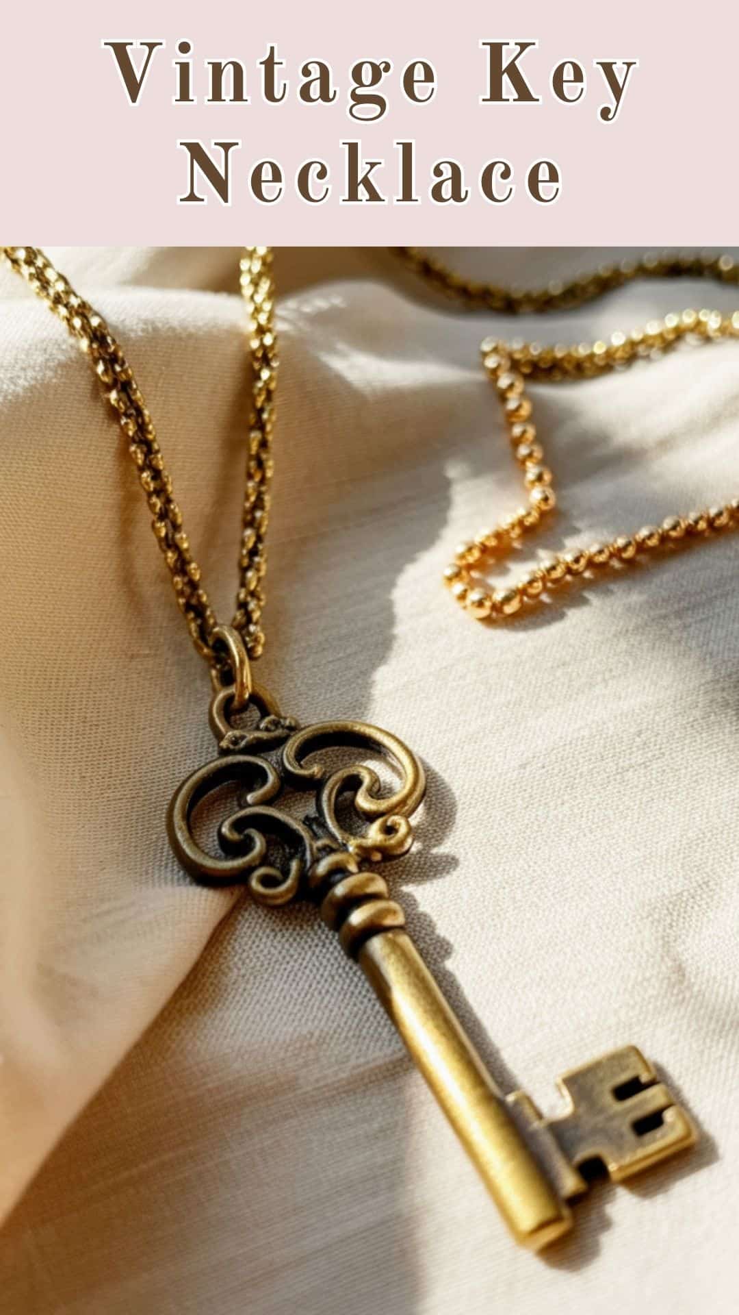 vintage key jewelry necklace