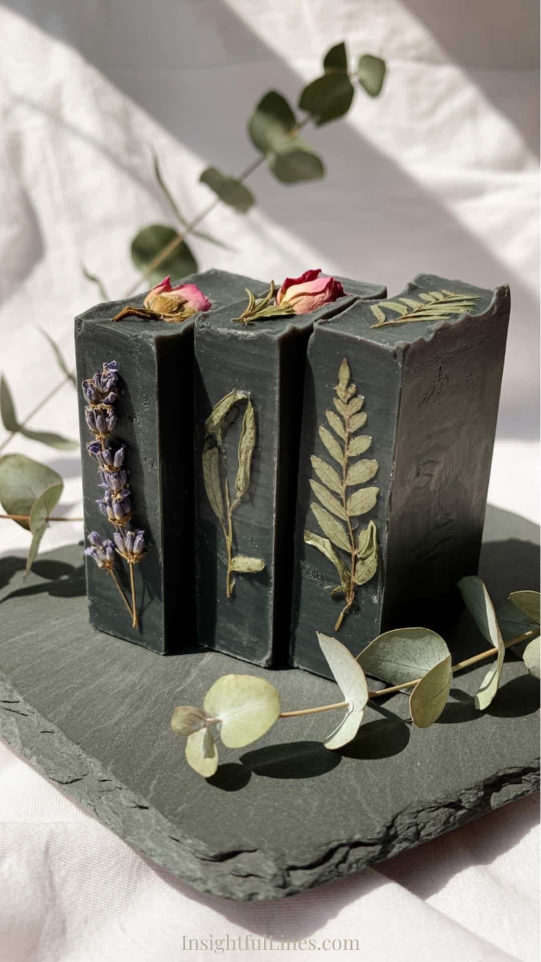 melt and pour charcoal botanical soap