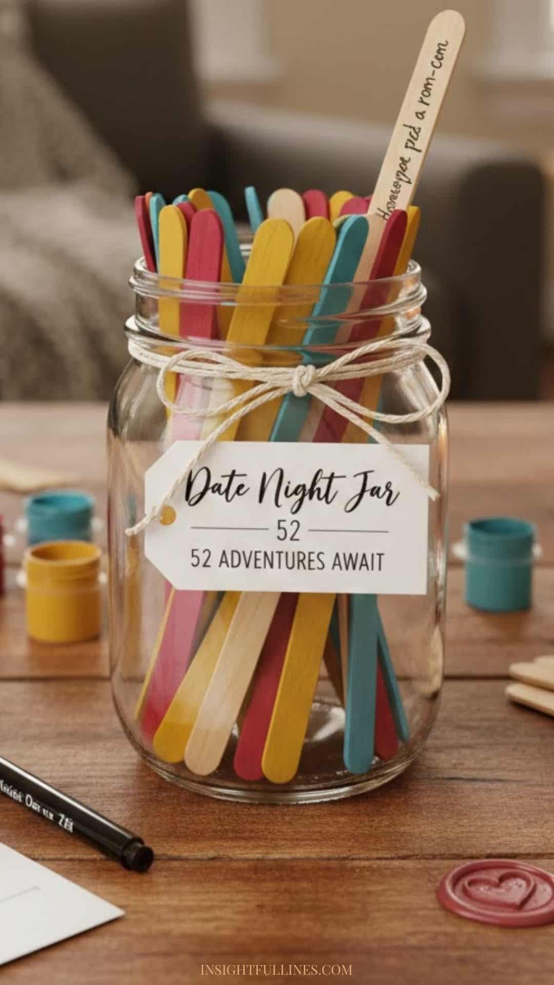 diy handmade date night jar