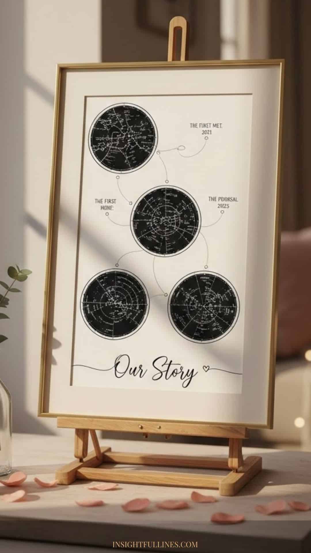 custom "Our Story" Map Art