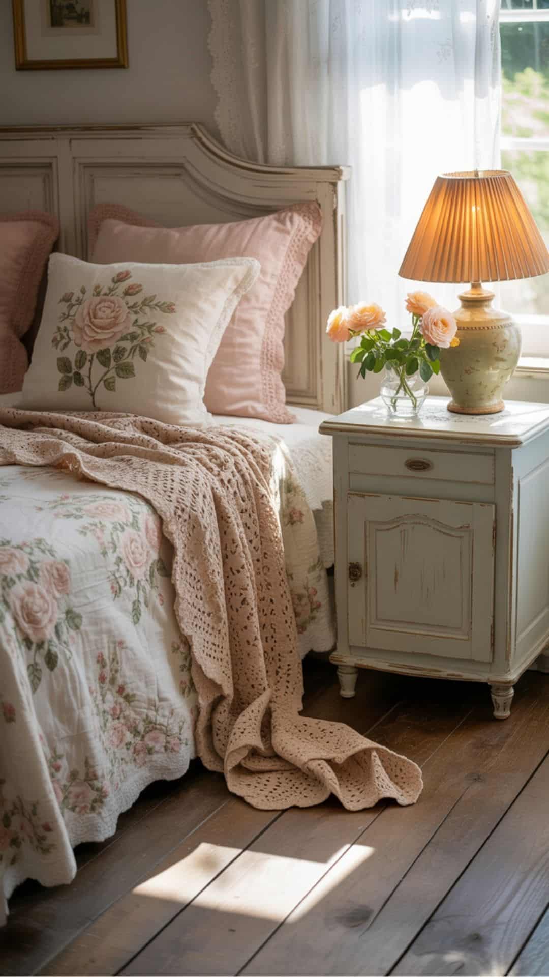 romantic shabby chic bedrooms french cottage rose 1