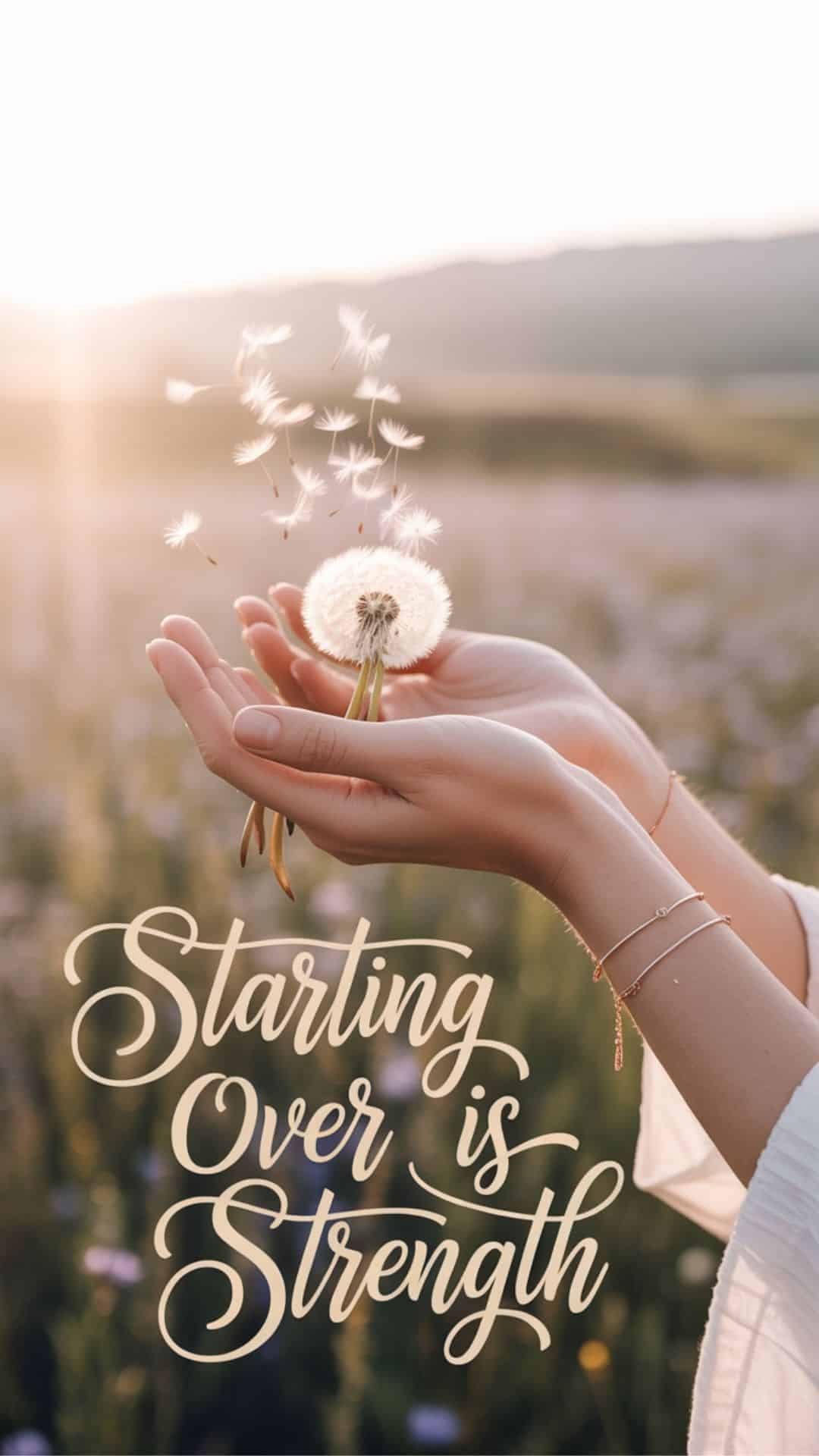 starting over is strength